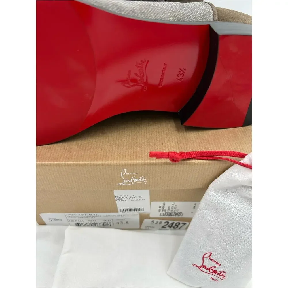 Men's Christian Louboutin Gregory velvet Twill and Leather Oxford's size 43.5